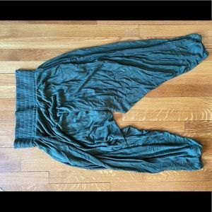 Free people movement, dark green sweatpants